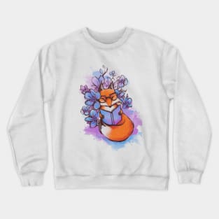 Fox, Books and Spring! Crewneck Sweatshirt